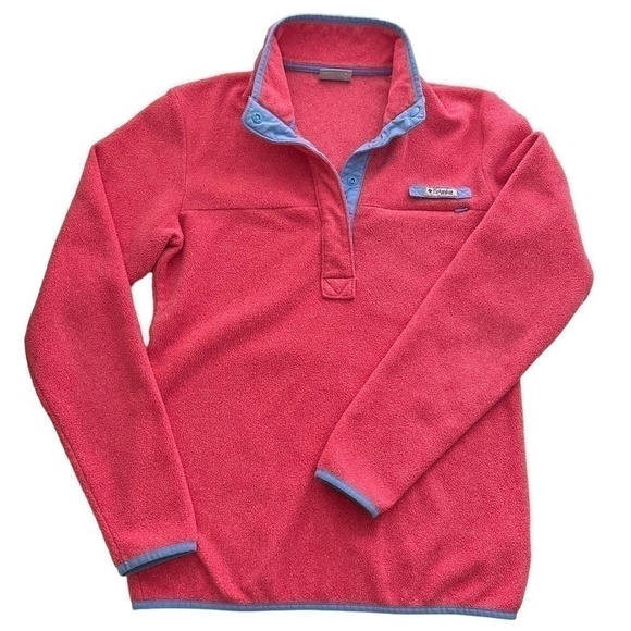 Columbia PFG Women's Half Snap Fleece Pink Pullover Size S - Picture 1 of 9
